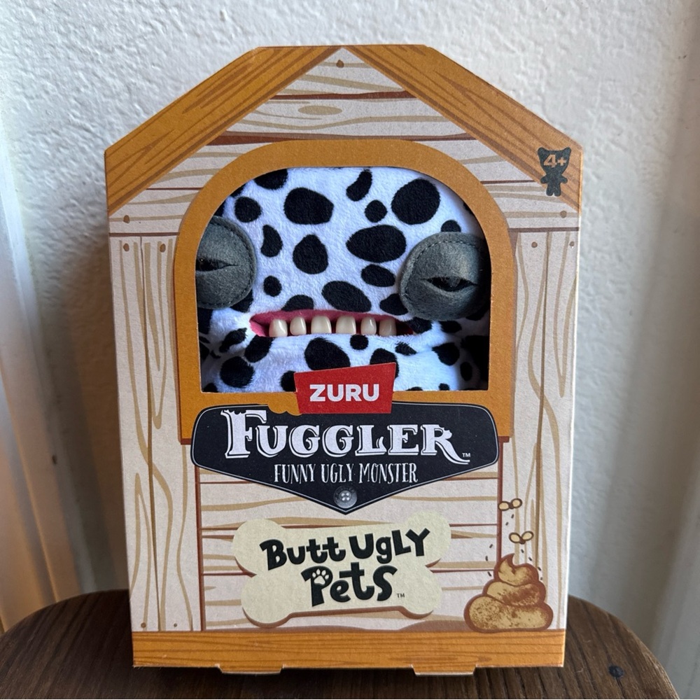 Fuggler Butt Ugly Pets 9” ANNOYED ALIEN Dalmatian Funny Ugly Monsters Plush Toy